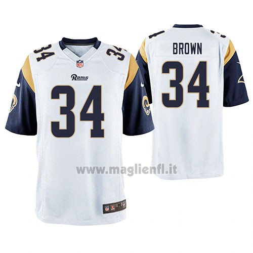 Maglia NFL Game Los Angeles Rams Malcolm Brown Bianco